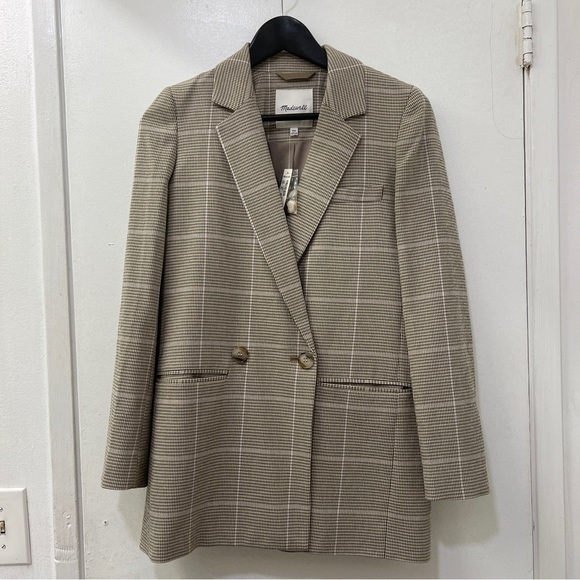 [NWT] Madewell Dorset Blazer in Windowpane (XXS) - Picture 4 of 10